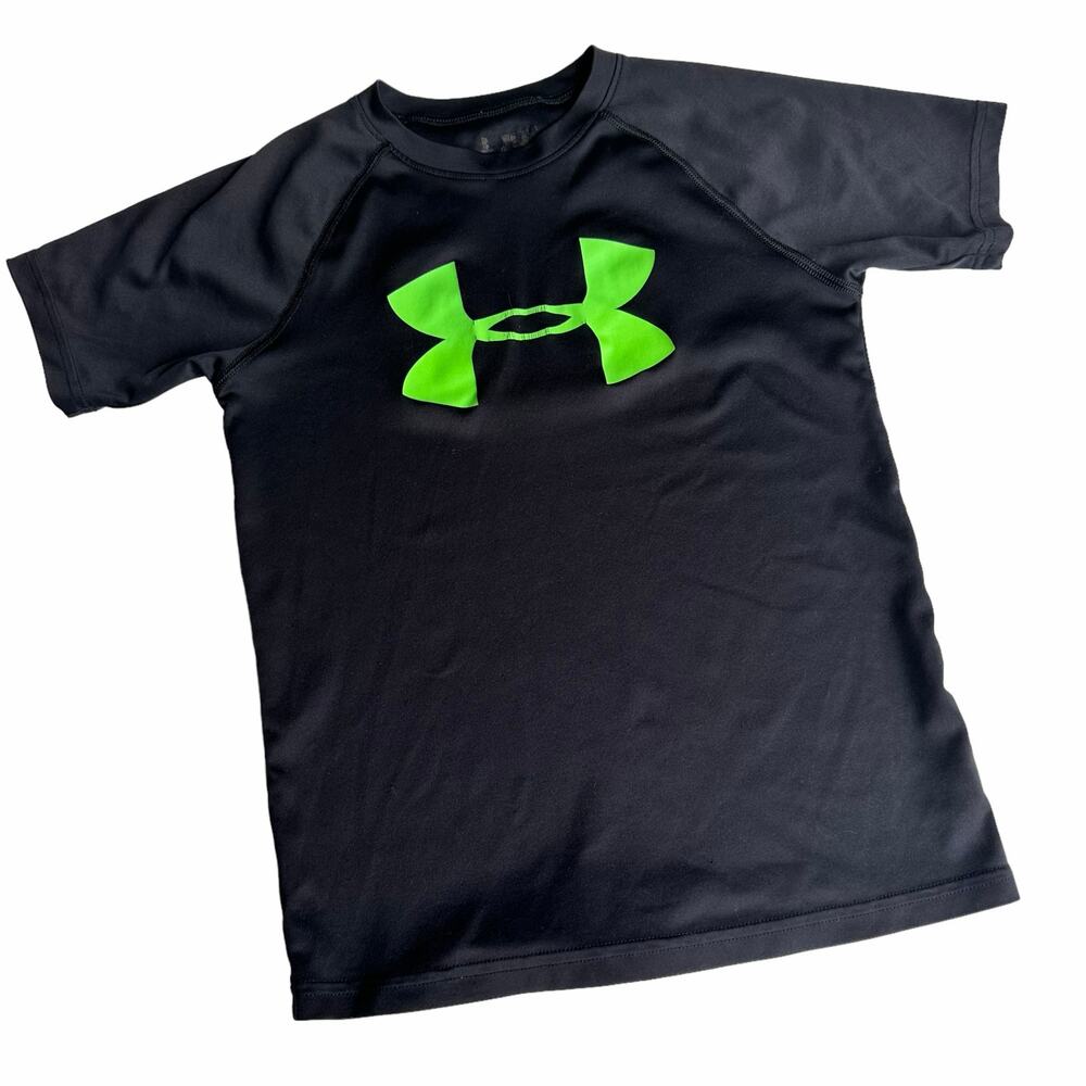 Under Armour Boys' Black Short Sleeve Top - Size Small